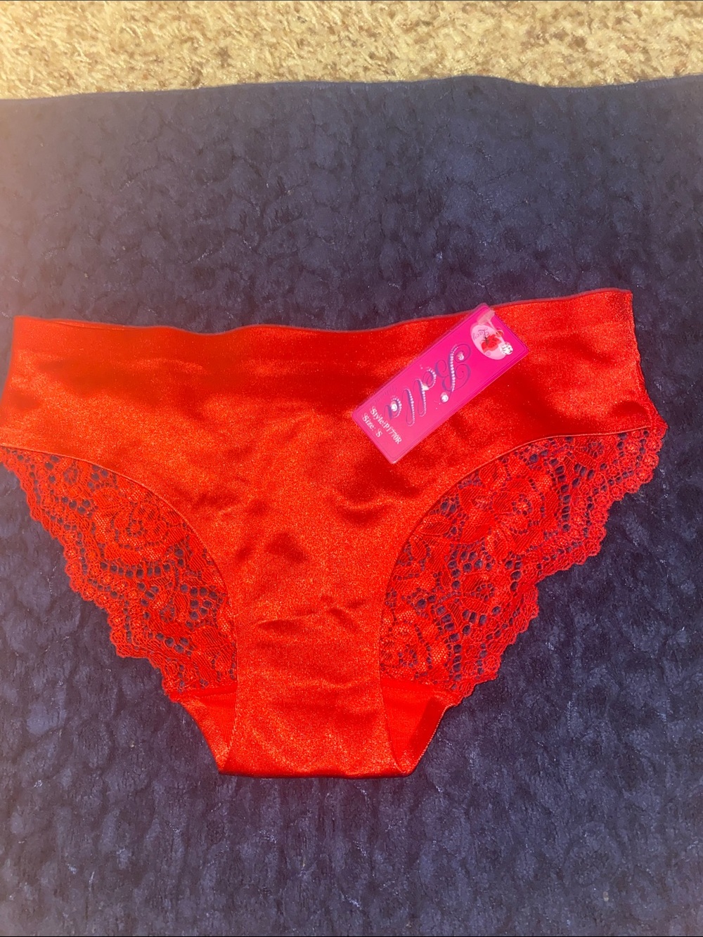 Mossimo Supply Co. Red Satin Lace Bikini Briefs